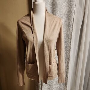 Cyrus Light Brown Open Fromt Cardigan